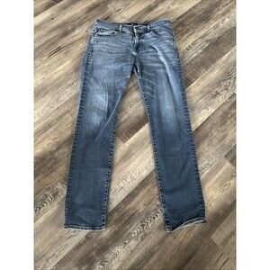 7 For All Mankind Jeans Men 34x32 Straight Leg Standard Fit Dark Wash